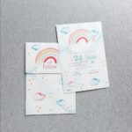 ΠΡΟΣΚΛΗΤΗΡΙΟ ΒΑΠΤΙΣΗΣ RAINBOW AND CLOUDS