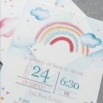 ΠΡΟΣΚΛΗΤΗΡΙΟ ΒΑΠΤΙΣΗΣ RAINBOW AND CLOUDS - Image 2