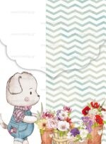 ΠΡΟΣΚΛΗΤΗΡΙΟ ΒΑΠΤΙΣΗΣ PUPPY BLOOM - Image 2