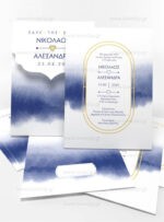 ΠΡΟΣΚΛΗΤΗΡΙΟ ΓΑΜΟΥ GOLD N’ NAVY