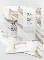 ΠΡΟΣΚΛΗΤΗΡΙΟ ΓΑΜΟΥ GOLD N’ MARBLE