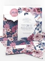 ΠΡΟΣΚΛΗΤΗΡΙΟ ΓΑΜΟΥ NAVY BLOSSOM BRIGHT