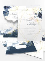 ΠΡΟΣΚΛΗΤΗΡΙΟ ΓΑΜΟΥ GOLD N’ BLUE