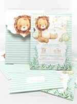 ΠΡΟΣΚΛΗΤΗΡΙΟ ΒΑΠΤΙΣΗΣ BABY LION - Image 2