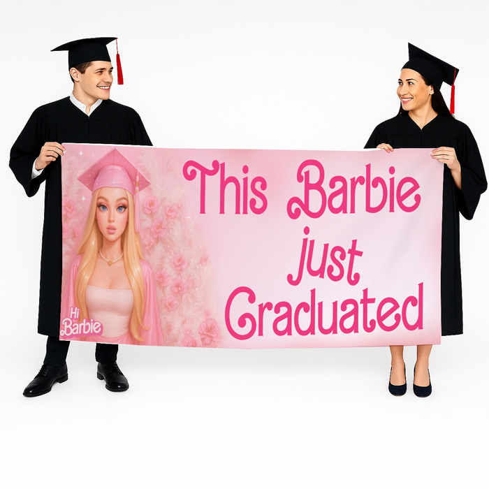 Πανό-Αποφοίτησης-Barbie-με-φωτογραφία