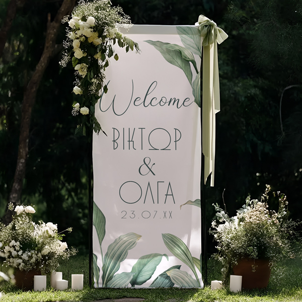 Υφασμάτινη-Αφίσα-Γάμου-Botanical-130m